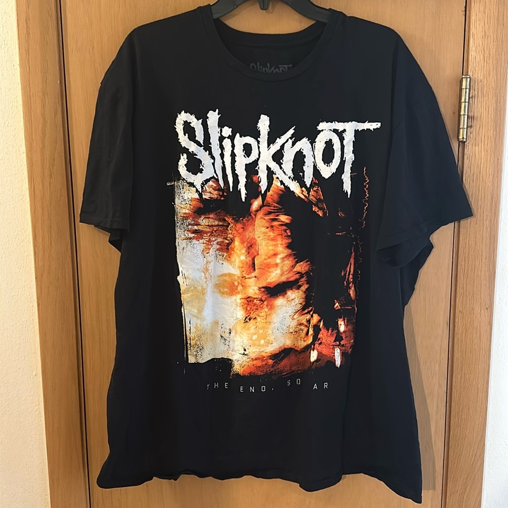 Slipknot The End So Far Short Sleeve Band Tee T-Shirt Black White Size XXL